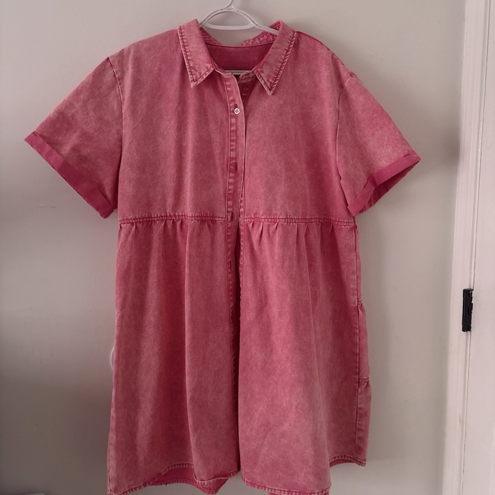 SHEIN Pink Midi Dress